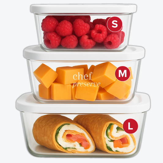 Vacuum Containers 3-Piece Glass Set